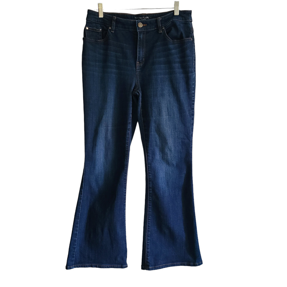 CHICO'S Platinum Flare Stretch Medium Wash‎ Jeans Women's 31 (Chico's 1)